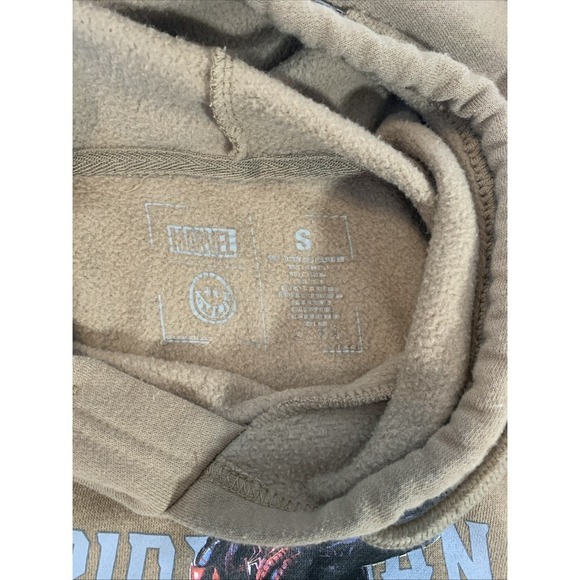 Marvel Spiderman men's beige hoodie, small size - Picture 2 of 3